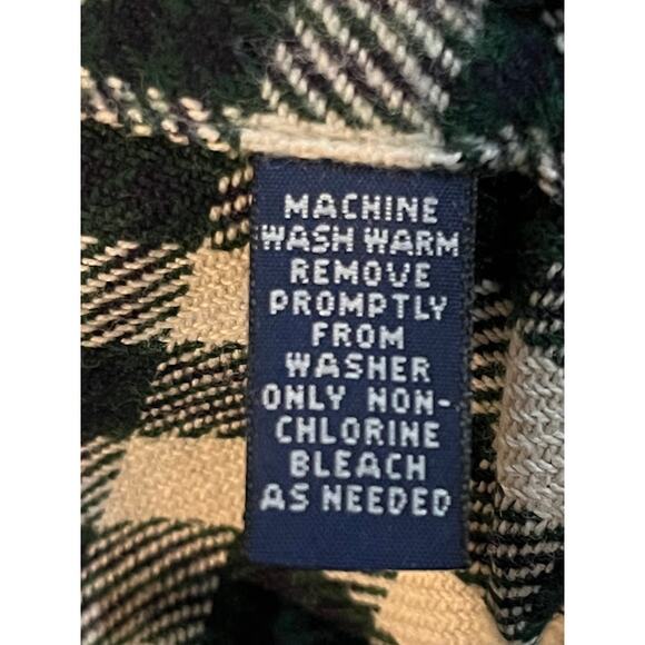 VTG Ralph Lauren Sportsman Shirt Green Cream Black Check Button Down L - Picture 5 of 6